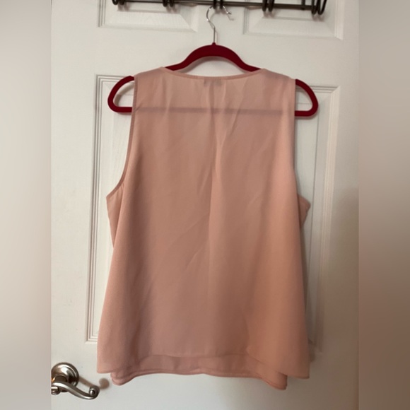Nine West Blush Pink V-Neck Sleeveless Top XXL - Picture 3 of 3